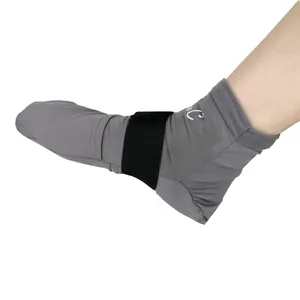 冷治疗袜-用于热脚的黑色可重复使用冷却凝胶袜，用于伤害的舒缓治疗袜