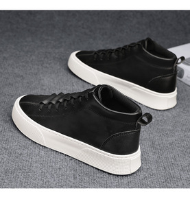 Nouvelles chaussures de sport montantes blanches tendance pour hommes, résistantes à l'usure, style décontracté pour la course et la marche - Product Image 2