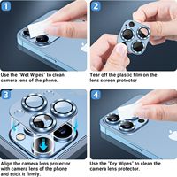Protection d'objectif photo en métal 9H à paillettes diamantées, compatible avec iPhone 18, 17, 16 Pro Max, 15, 14 Plus – Meilleure vente