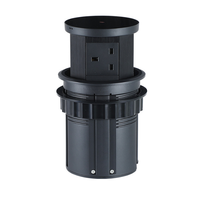 Prise de table avec 3 prises CA, 15W, 1 USB, chargeur sans fil, prise électrique motorisée escamotable pour cuisine
