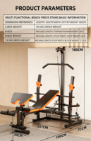 Banc de musculation robuste et réglable tout-en-un avec rack de puissance, banc de musculation commercial pliable pour la musculation