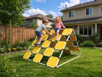Structure d'escalade pyramide à cadre large pour enfants, pour extérieur et aire de jeux de maternelle