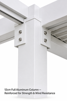 Pergola rétractable en tissu pour extérieur, auvent électrique imperméable, protection UV, structure d'ombrage pour jardin et patio
