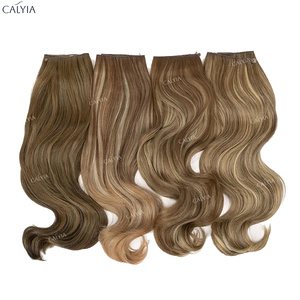 Nouvelles <span class=keywords><strong>extensions</strong></span> de cheveux <span class=keywords><strong>Halo</strong></span>, à clipser, invisibles, avec ligne élastique, en cheveux humains, couleur Balayage <span class=keywords><strong>Halo</strong></span> - Product Image 2