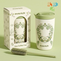 Nouvelle Tasse à Café Isotherme de Voyage en Acier Inoxydable à Double Paroi 12oz, Style ODM Everich