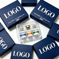 Étiquettes en papier pour peptides, direct usine, transparentes en PET, découpées, 2ml 3ml 5ml 10ml, logo personnalisé RUO