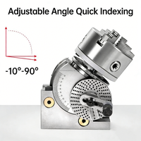 Tête de division semi-indexée BS-1 6 "mandrin de contre-pointe à 3 mâchoires têtes de division CNC tête d'indexation de machiniste pour fraiseuse