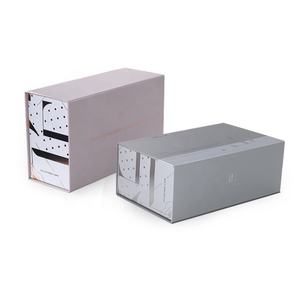 Custom Luxury White Folding <b>Magnetic</b> Closure <b>Gift</b> <b>Box</b> High Quality Premium Embossed Recyclable Made Vietnam Glossy Lamination - Product Image 1