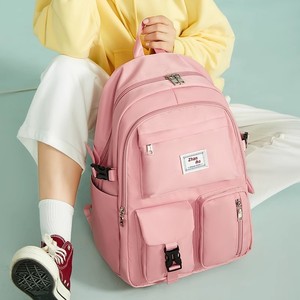 Korean‑Style Waterproof <b>Backpack</b> for Girls, <b>Large</b>‑Capacity Soft‑Body Day Travel <b>Backpack</b> with Zipper Compartments - Product Image 1
