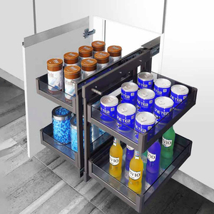 <strong>Corner</strong> <strong>Cabinet</strong> Full Pull-out Basket Kitchen <strong>Corner</strong> <strong>Cabinet</strong> Basket Full Open Small Monster Basket - Product Image 2