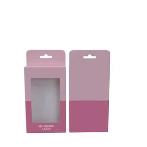 Boîte d'emballage de coque de téléphone en papier d'art de logo personnalisé d'usine boîtes de fenêtre transparentes emballage pour coques de téléphone avec trou de suspension - Product Image 4