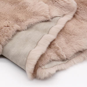 מותאם אישית צבע יוקרה סופר רך חם פלאפי אמיתי ארנב פרווה רול שמיכת עבור מודרני סלון ספה - Product Image 5