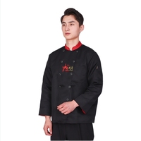 Combinaison de travail de chef en coton imperméable de haute qualité à manches longues avec logo