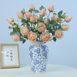 Roses artificielles Ruilisi, roses en soie rose, décoration de mariage, arrangement pour la maison - Product Image 2
