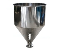 Machine de remplissage de cylindre liquide de pâte de particules non standard grande trémie d'alimentation obturant 304 entonnoir sanitaire en acier inoxydable