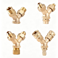 Connecteur pneumatique en Y en laiton conçu pour la durabilité, coupleur rapide et séparateur pour outils pneumatiques haute pression