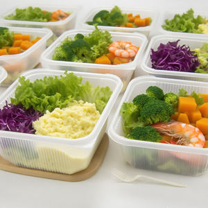 Venta al por mayor Rectángulo Reciclable 800ml PP Desechable Fiambrera Envases de plástico con tapa - Product Image 5