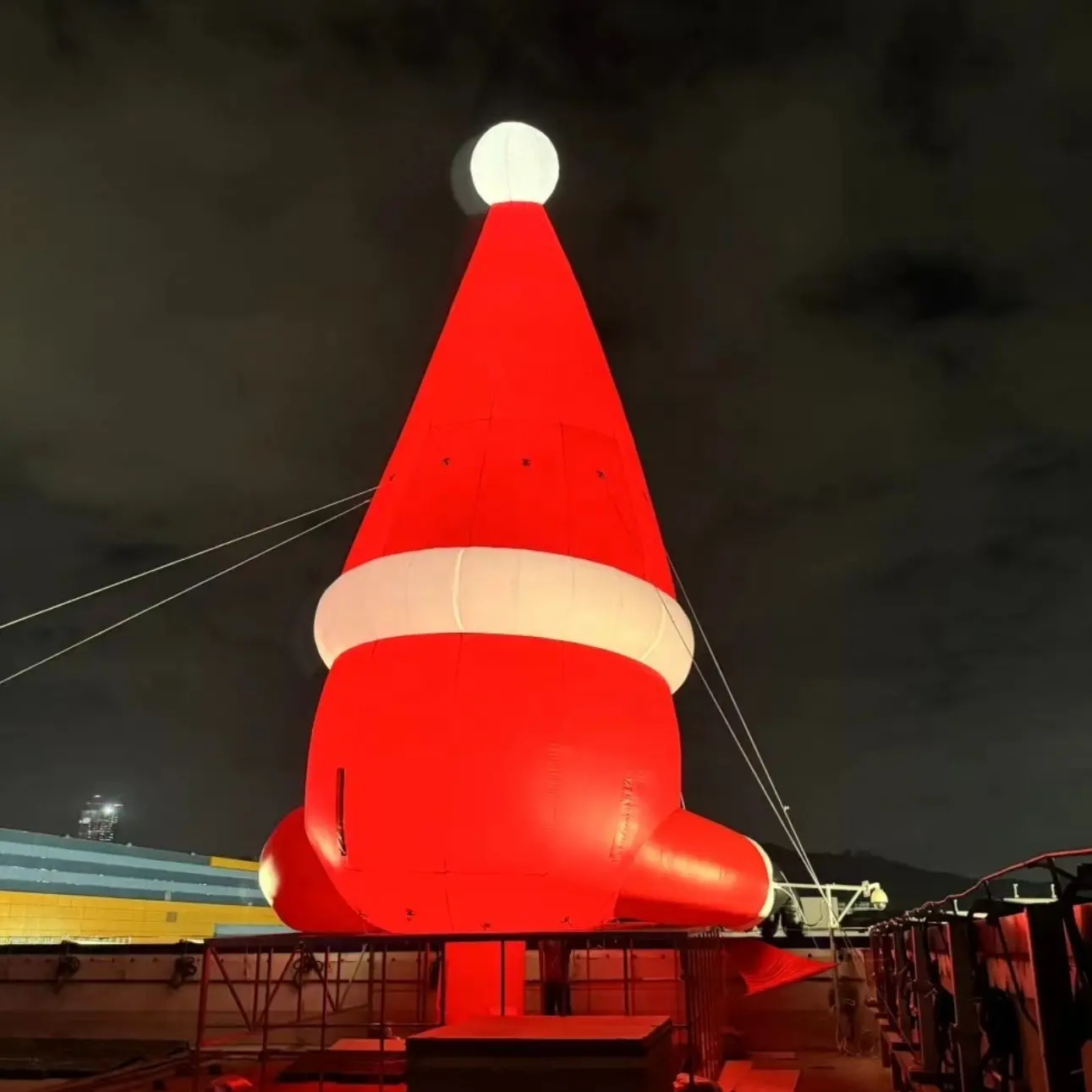 2024 도매 프리미엄 야외 풍선 장식 등산 벽 크리스마스 산타 클로스 크리스마스 풍선 캐릭터