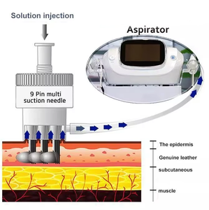 Injecteur de mésothérapie 9 aiguilles à détection automatique, portable, sans fuite, pour l'<span class=keywords><strong>acide</strong></span> <span class=keywords><strong>hyaluronique</strong></span>, appareil d'hydratation cutanée de haute qualité pour la beauté - Product Image 4
