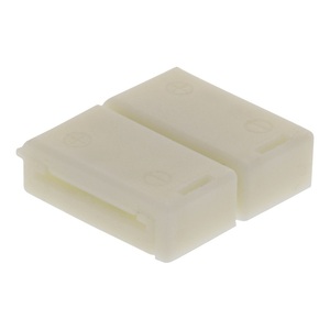 LED Strip Connector <b>2</b>-<b>Piece</b> <b>Set</b> For Flexible LED Strips <b>White</b> Plastic Joiner - Product Image 1