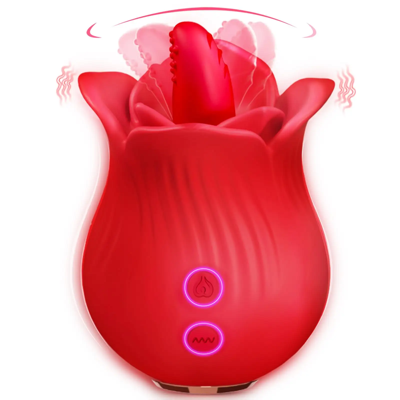 Vrouwen Rose Vibrators Met 2 In 1 Functies 10 Frequentie Trillingen & Zuigen Modi Sucker