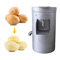 Éplucheur de pommes de terre TSTP pour cuisine professionnelle, vitesse réglable, minuterie intégrée, utilisation facile, papier abrasif remplaçable, en acier inoxydable SUS 304