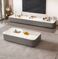 Table basse de luxe compacte pour salon, idéale pour les petits espaces domestiques, table basse simple avec combinaison meuble TV