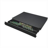 Panel Patch Fiber Optik Geser Rak 1U 2U 3U 24 48 72 Port 19'' ODF untuk SC Simplex/Duplex LC Duplex