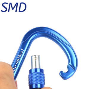 Mosquetón de Aleación de Aluminio SMD con Bloqueo en Forma de D, Gancho de Seguridad para Escalada en Roca, Montañismo, Rappel y Aventuras - Product Image 2