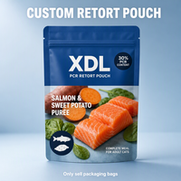 Sachet Doypack à haute barrière, personnalisable avec marque privée, en aluminium, stérilisable, pour aliments humides pour poulets et chiots, conforme FDA