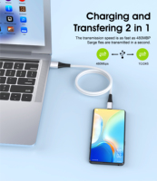 Cable de Silicona Genuina de Calidad Fantástica, USB Tipo-C a Tipo-C, Carga Rápida de 6A, Multifunción, para los Últimos Dispositivos Inteligentes