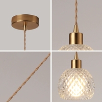 Suspension nordique en verre pour salle à manger, petite suspension simple pour tête de lit de chambre, suspension pour bar, comptoir, allée, restaurant