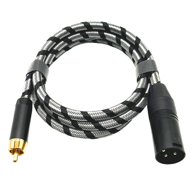 Good Quality 6M Xlr Male to Rca Cable High Fidelity Rca to Xlr Cable No Noise Aluminum Shell Rca to Xlr Audio signal Cable