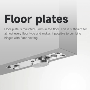 Dobradiça de Porta Pivotante de Alta Resistência 500kg em Aço Inoxidável, Dobradiça Oculta para Porta de Madeira e Vidro, Design Moderno - Product Image 3