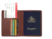 Étui multifonctionnel en cuir PU personnalisé avec pochette pour carte SIM et documents - Porte-passeport