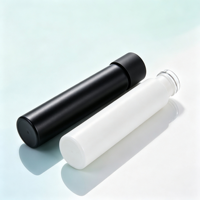 Tube en verre borosilicate blanc mat noir 94/115/120 mm, tube en verre cylindrique avec bouchon à visser résistant aux enfants
