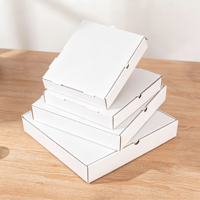 Boîte à pizza rigide écologique personnalisée, plusieurs tailles, pelliculage mat, impression logo quadricolore, papier kraft