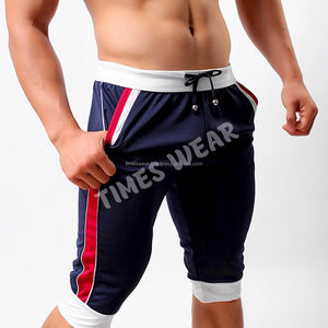 กางเกงขาสั้นผ้าคอตตอน/โพลีเอสเตอร์สำหรับผู้ชายมีกระเป๋าลายทึบกันรอยยับมีบริการ OEM - Product Image 4