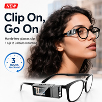 Caméra portable 1080P à clipser sur lunettes avec lumière d'appoint LED, enregistreur vidéo mains libres pour le cyclisme et la pêche, OEM ODM