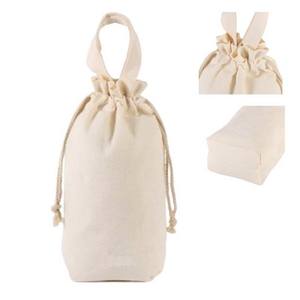 Personalized Design Canvas <b>Drawstring</b> Cosmetic <b>Bag</b> with Handle - Product Image 2