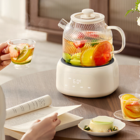 Bouilloire Électrique Entièrement Automatique Multifonctionnelle avec Contrôle de Température, en Verre Borosilicate, 1.6-2.0L, pour la Maison et l'Extérieur