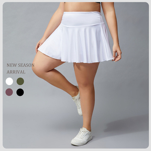 Rok Lipit Wanita Ukuran Besar Pinggang Tinggi, Penjualan Langsung Pabrik, Bahan Cool Dry, Ukuran XL-4XL, Cocok untuk Latihan Tenis, Tersedia dalam Stok - Product Image 3