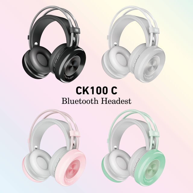 CK100C Low-latency Gaming Headphones Wireless Over-ear Headphones RGB Lighting Headphones