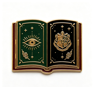 Broche de solapa personalizado de esmalte con diseño de libro de dibujos animados, chapado en oro, insignia de zinc, regalo de recuerdo, accesorio de moda - Product Image 2