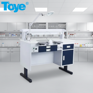 Mesa <span class=keywords><strong>de</strong></span> Trabajo para Laboratorio <span class=keywords><strong>de</strong></span> <span class=keywords><strong>Farmacia</strong></span> u Hospital, Mueble para Técnicos, Acero Ignífugo, Anti-Infección Cruzada, 1.2m TOYE - Product Image 1