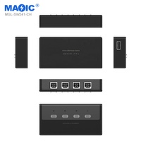 Kabel Printer USB Switch KVM, baru kecepatan tinggi 4 Input 1 Output untuk saklar Data Monitor