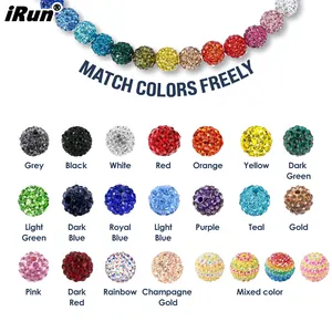 Colar de beisebol com contas de cristal de strass Bling para meninos inspirado na iRun azul real branco