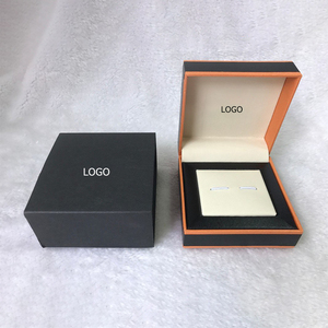 Factory Wholesale Custom Wooden <b>Cufflink</b> <b>Box</b> Leather Cover Velvet Interior Luxury Gentleman Cuff Links Storage Packaging <b>Box</b> - Product Image 5