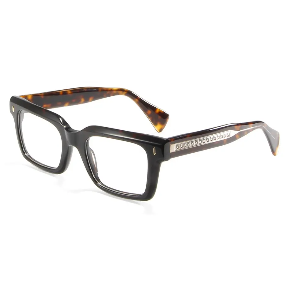 Eyewear High Quality Heavy Thick Frame Glasses Mens Optical Square Acetate Optical Prescription Eyewear Women Oculos De Grau Masculino