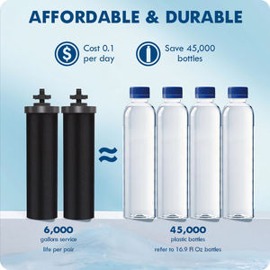 Zwarte Elementen BB9-2 Vervangingselementen Voor Berkey Zwaartekracht Waterfiltersystemen Imperial Light Crown Berkey Series (Pak Van 2) - Product Image 3